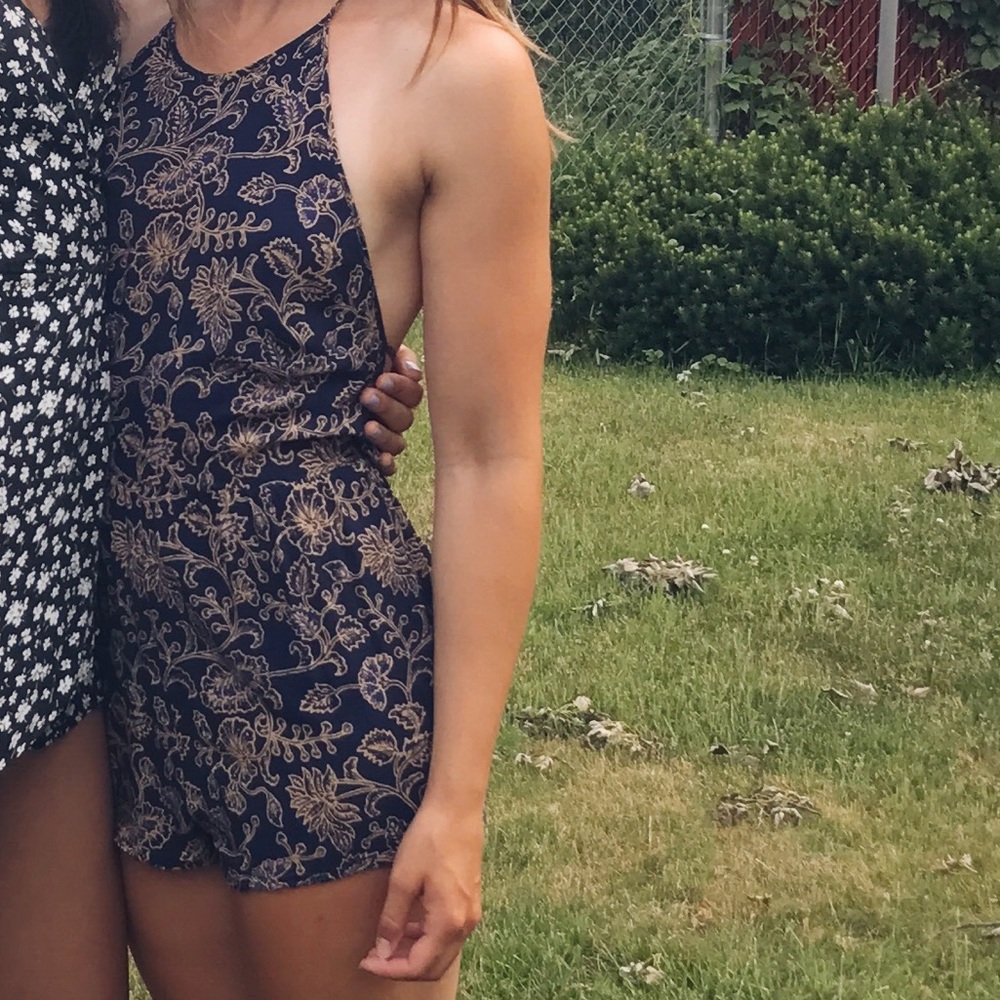 Adorable backless romper